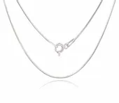 ŁAŃCUSZEK SREBRNY 925 LINKA ŻMIJKA WŁOSKA 50 CM