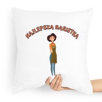 Prezent Poduszka Dla Baristy Najlepsza Baristka Z Nadrukiem Ze Zdjęciem