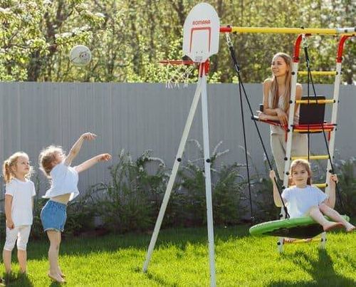 plac zabaw do ogrodu Fitness basic - żółty na Arena.pl