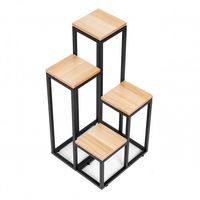 REGAŁ NA KWIATY METALOWY MULTIFUNKCYJNY 4 PÓŁKI MODERNHOME