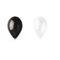 zestaw balonów 10szt pastel czarne białe