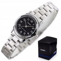 ZEGAREK DAMSKI CASIO LINDA cyfry bransoleta stalowy +BOX +GRAWER