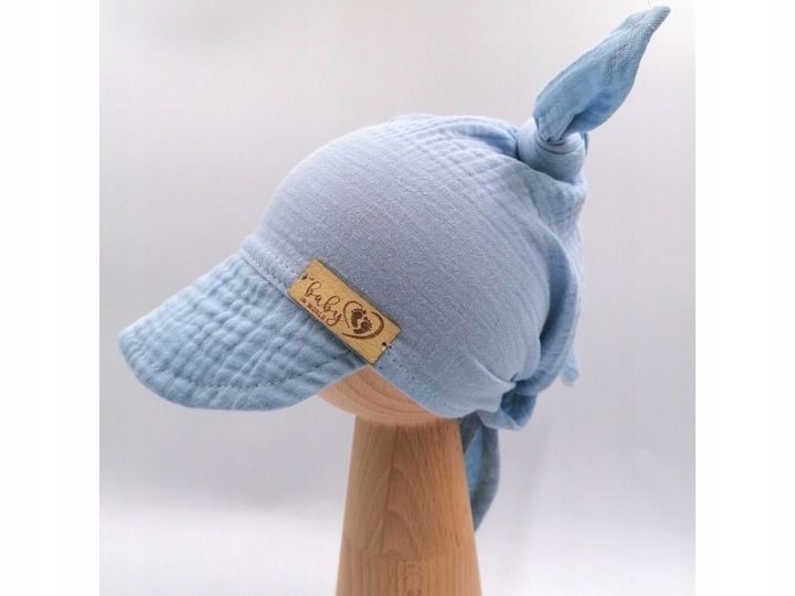 CHUSTA Z DASZKIEM CZAPECZKA MUŚLINOWA ODDYCHAJĄCA zdjęcie 4