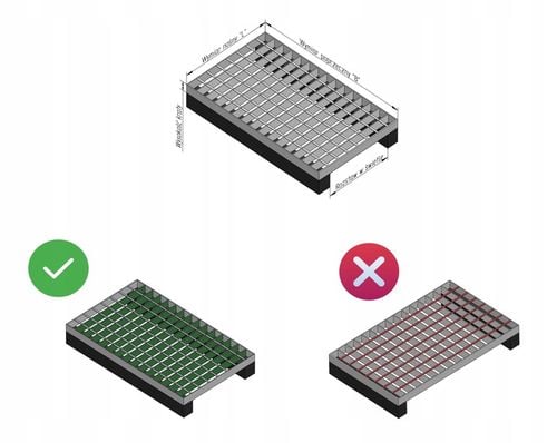 Krata WEMA 500x1000 | ocynkowana | płaskownik 30x2 mm | podest metalowy na Arena.pl