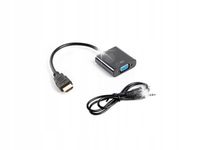 Konwerter adapter HDMI do VGA D-Sub+AUDIO na kablu