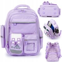 Solidny Plecak Tornister szkolny Girl Odblaski Pastelowy Fioletowy +Brelok!