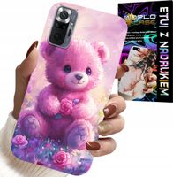 ETUI DO XIAOMI NOTE 10 PRO - SŁODKI MIŚ NA RÓŻOWYM TLE, CASE + SZKŁO
