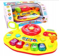 KIEROWNICA DLA DZIECI DO AUTA EDUKACYJNA INTERAKTYWNA PIANINKO ZABAWKA