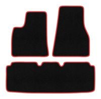 Dywaniki welurowe CARLUX-RED do Tesla Model S II 2016- czarne/czerwone