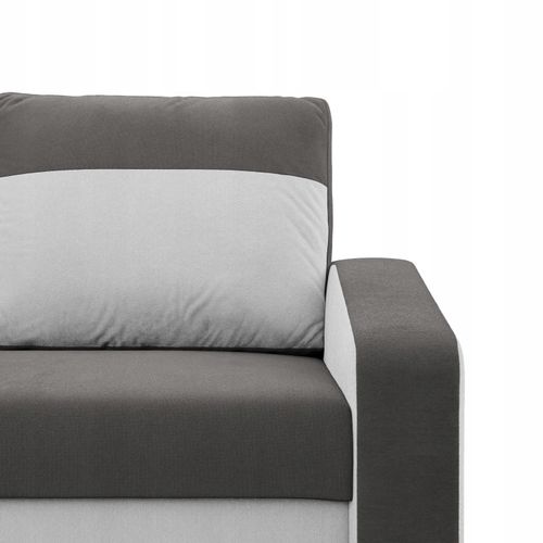 FOTEL ORION SZARY BIAŁY Wygodny Nowoczesny PIANKA na Arena.pl