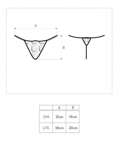 SKĄPE STRINGI Z RÓŻOWĄ APLIKACJĄ SEKSOWNE L/XL na Arena.pl
