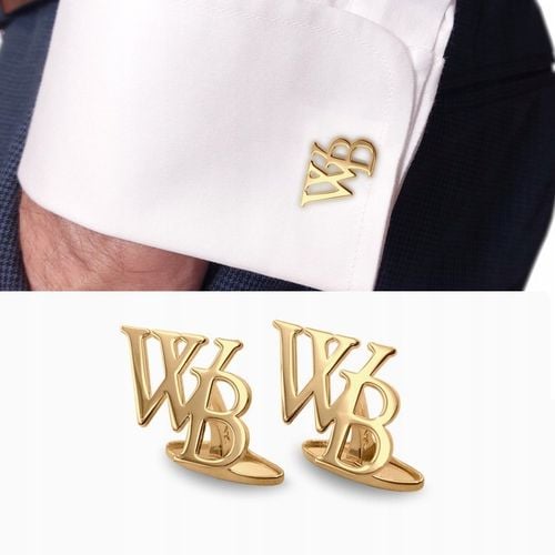 Spinki do mankietów z inicjałami litery alfabetu na Arena.pl