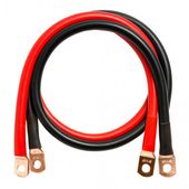 PRZEWÓD LGY 35MM2 150CM CZERWONY CZARNY MIEDZIANY ELASTYCZNY