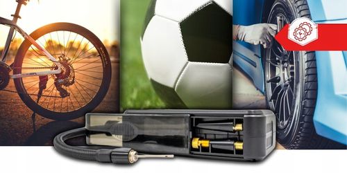 KOMPRESOR SAMOCHODOWY Pompka Elektryczna Sprężarka do kół 8V 4000mAh LCD na Arena.pl