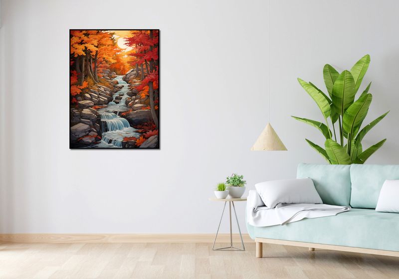 Plakat 75x100cm Jesienne Wodospady zdjęcie 4