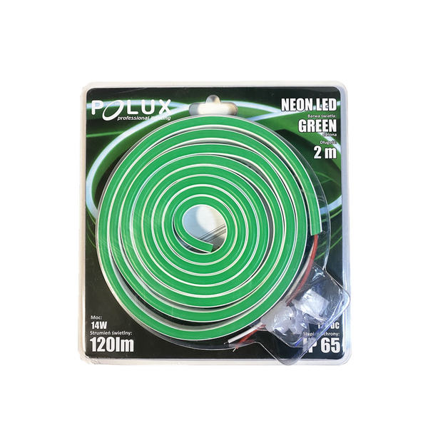 Neonowy pasek LED 14W 315021 Polux 2 metry 120lm taśma zielona zdjęcie 2