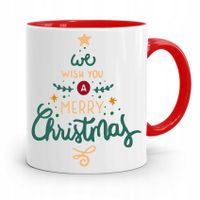 Kubek Czerwony Świąteczny Pod Choinkę Na Mikołaja Z Nadrukiem Ze Zdjęciem