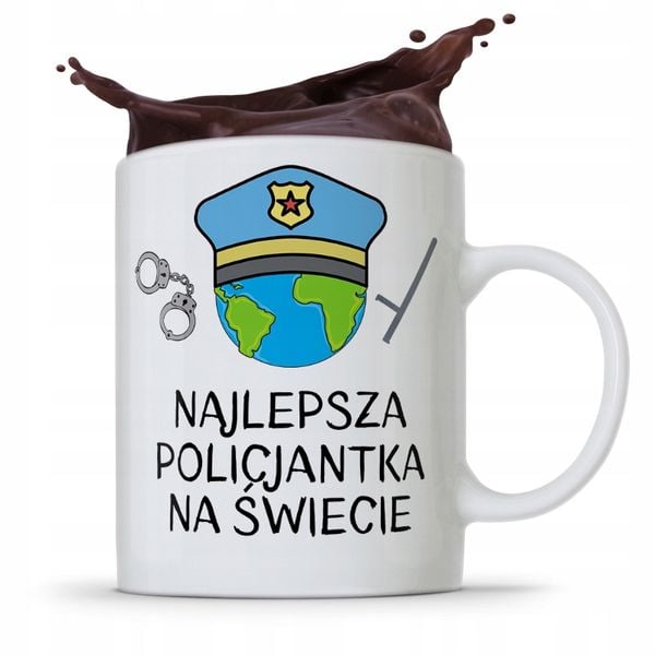 Kubek Dla Najlepszej Policjantki Na Świecie Z Nadrukiem Ze Zdjęciem zdjęcie 1