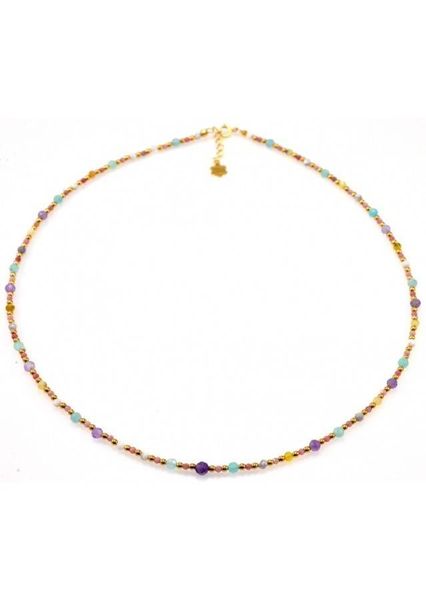 Naszyjnik Ametyst Amazonit 925 zdjęcie 1