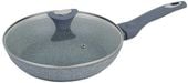 patelnia granitowa 26cm klausberg kb-7317 pokrywa