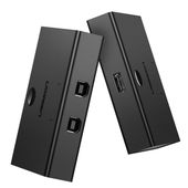 switch adapter przełącznik przejściówka 2x usb-b - usb-a - czarny