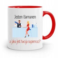Kubek Czerwony Dla Barmana Jestem Barmanem Prezent Z Nadrukiem Ze Zdjęciem