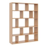 Duży regał wiszący, półka ścienna, 105x18x141 cm, buk, mat | TYLETEGOTU