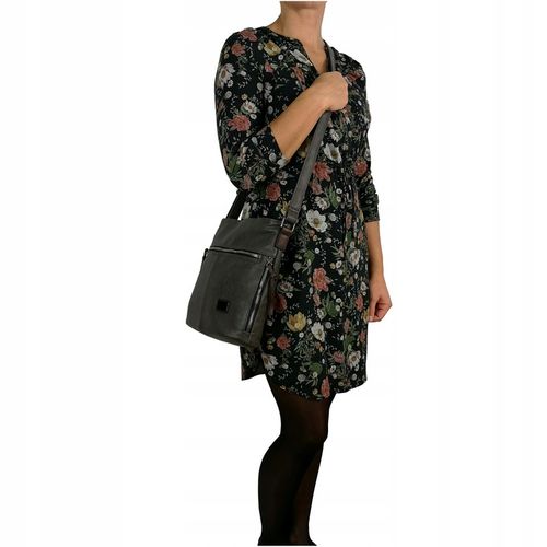 Torebka Damska Listonoszka Bordowa Torba Worek Na Ramię Długi Pasek Lekka na Arena.pl