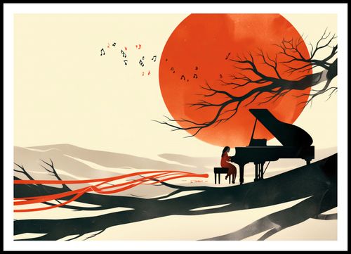 Plakat 100x70cm Pianistka na Arena.pl