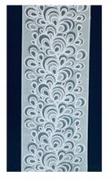 Panel ekran żakard firana nowoczesna PAWIE OCZKO biały szer. 90 wys. 250 cm