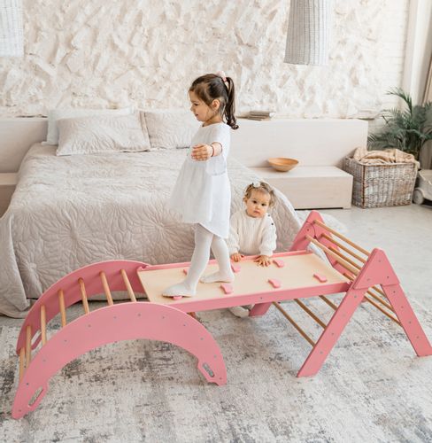 domowy plac zabaw Moon Max różowy na Arena.pl