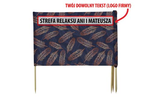 PARAWAN PLAŻOWY Miedziane pióra z indywidualnym napisem 4 PANELE 52.4 na Arena.pl