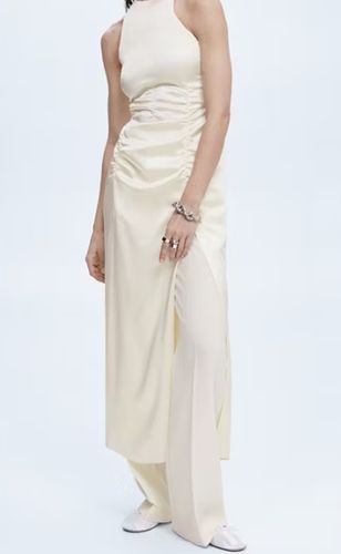 MANGO Selection Satin draped dress M na Arena.pl