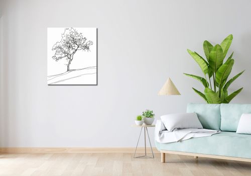 Obraz 60x70cm Drzewo w Zarysie na Arena.pl