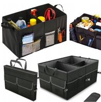 Duży Organizer Torba do Bagażnika Samochodu Auta Kufer Pojemny XXL Srebrne