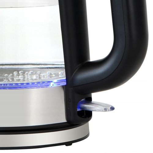 Czajnik elektryczny bezprzewodowy szklany STALOWY LED INOX 1,7l 2200W Lovio na Arena.pl