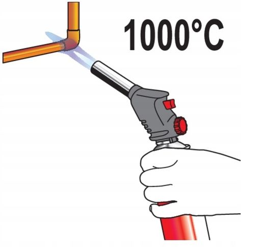 YATO PALNIK GAZOWY PIEZO 360° ZŁĄCZE EN417 + 4 KARTUSZE GAZOWE 400ML na Arena.pl