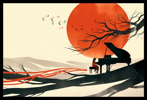 Plakat 45x30cm Pianistka na Arena.pl
