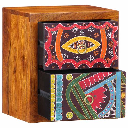 Szafka Nocna 2 pcs Brązowy 35 x 30 x 40 cm lite drewno akacjowe na Arena.pl