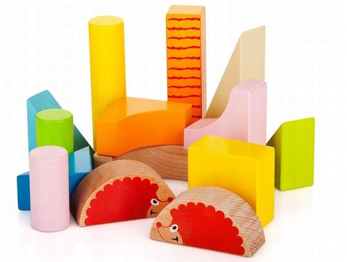 Wózek- chodzik z klockami Wesoły Jeżyk, wyk z drew na Arena.pl