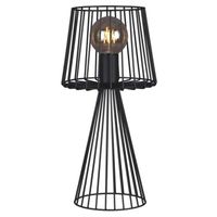 LAMPA biurkowa Soul K-4642 Kaja stojąca LAMPKA metalowa klatka druciana czarna