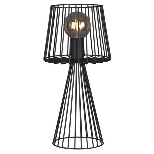 LAMPA biurkowa Soul K-4642 Kaja stojąca LAMPKA metalowa klatka druciana czarna zdjęcie 1