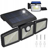 LAMPA SOLARNA LED 3w1 ZEWNĘTRZNA ULICZNA OGRODOWA CZUJNIK ZMIERZCHU I RUCHU