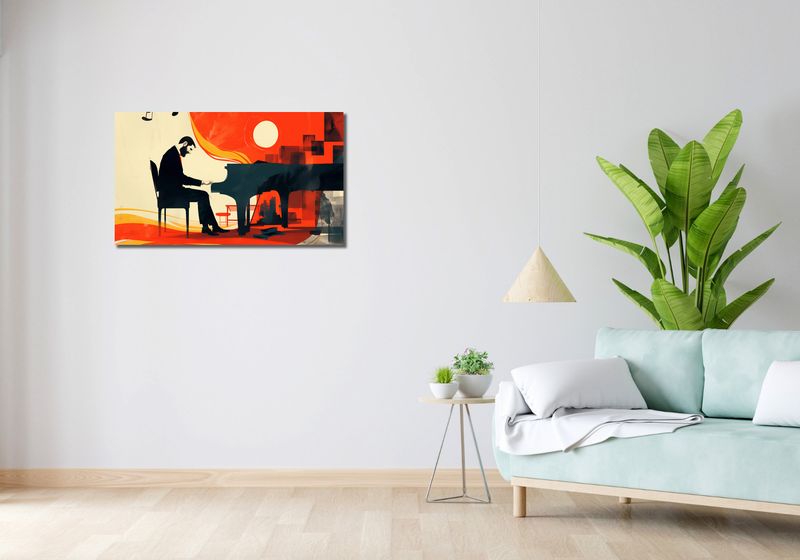 Obraz 90x50cm Pianista zdjęcie 2