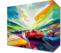 Obraz 20x20cm Wyścig Przy Barwach