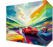 Obraz 20x20cm Wyścig Przy Barwach