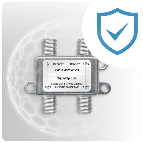 Splitter antenowy rozgałęźnik pasywny 3-wejściowy 5–2400 MHz Berdsen BD-957 na Arena.pl