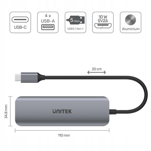 Hub USB Unitek H1107A 4 portów na Arena.pl