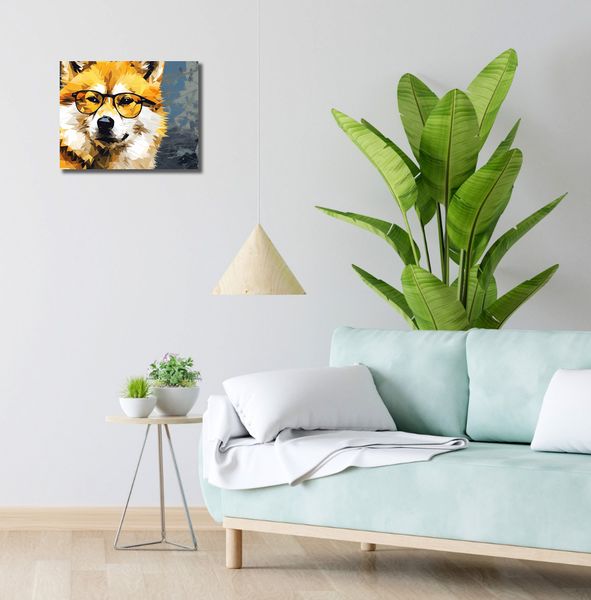 Obraz 40x30cm Intelektualny Psiak zdjęcie 2