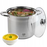 Duży Garnek ze stali nierdzewnej gastronomiczny SOLID 7,2l wysoki+ pokrywka